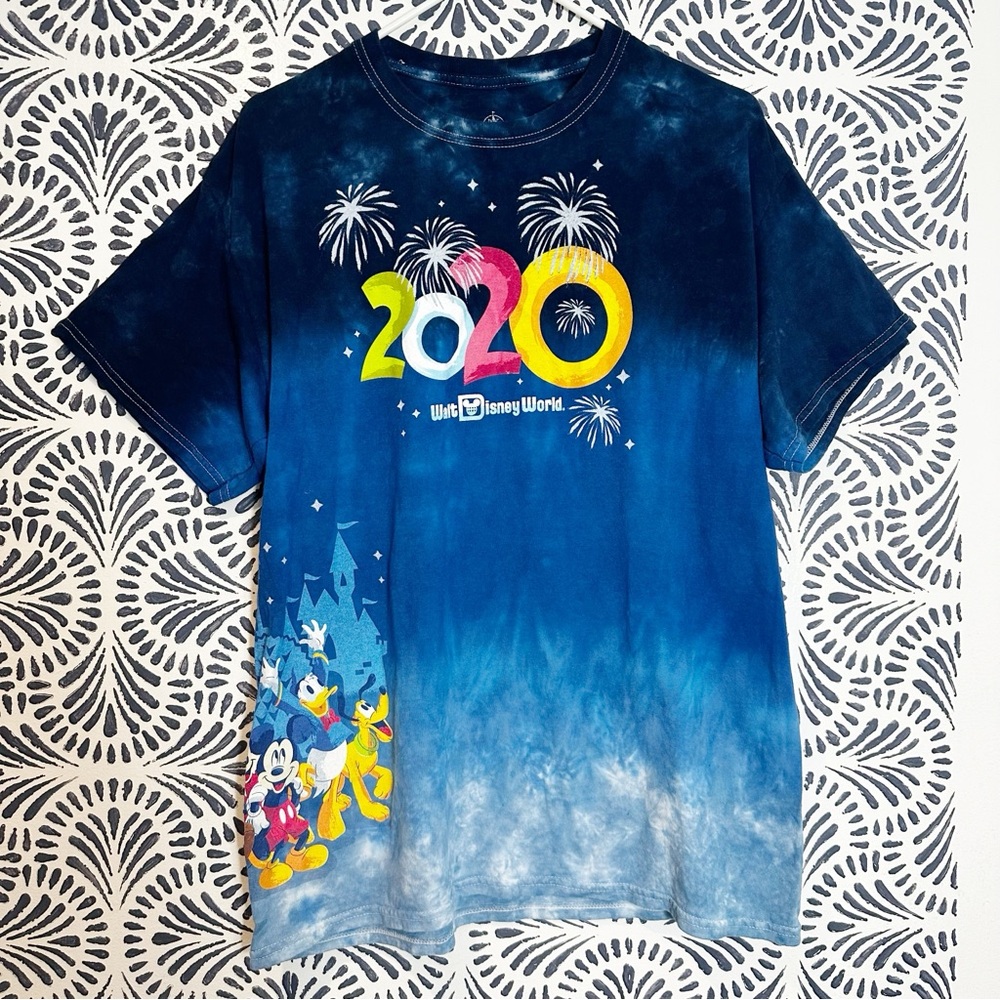 Disney Walt Disney World 2020 Graphic Tie Dye Short Sleeve T Shirt